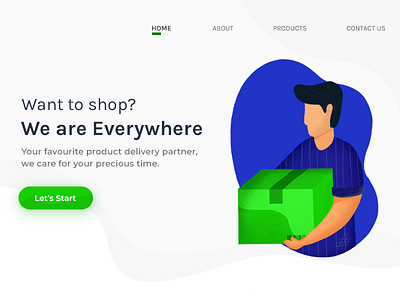 Home Delivery character food delivery boy home delivery illustration uiux uiuxdesign web
