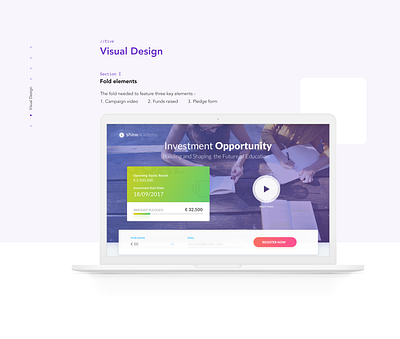 Crowdfund Campaign - Visual Design campaign charts composition data data visualisation data visulization design gradients graphs landing page meter portfolio ui visual design web design
