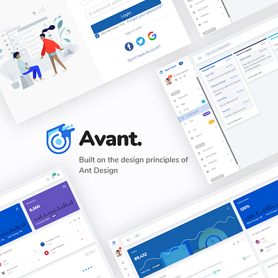 Avant - Ant Design React Dashboard Template admin ant design dashboard jira less react umi