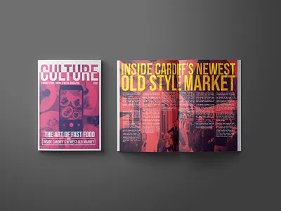Culture Magazine branding cardiff colourful culture design duotone editorial editorial design layout logo magazine magazine design