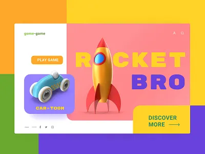 gome-game color design fun ui ux web website