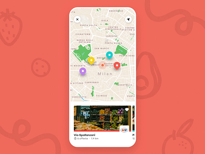 Map Prototype application locations map mobile pins principle prototype shops ui