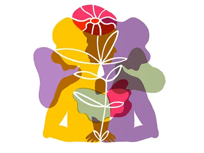 Vytynanka art craft flower flowers fun girls illustration paper cut pink procreate purple vytynanka wycinanka yellow