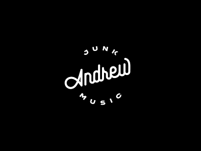 Junk Andrew Music adobe illustrator black and white blackorbitart branding calligraphy creative graphics design lettering logo minimalism music logo script typography vector graphics