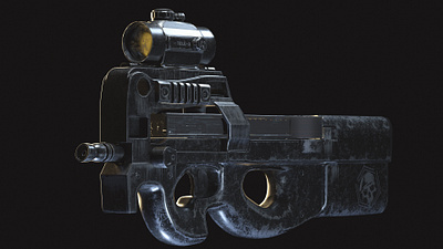 P-90 Gun Model 3d art cinema4d modelling substancepainter