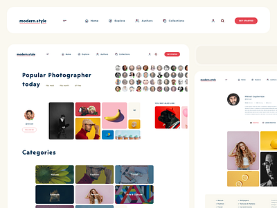 modern.stye - photographers social web branding clean clear design design inspiration minimal photography social typography ui ui.design uidesign ux uxdesign web