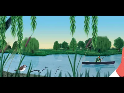 NaBu - Blue Ribbon - Storyboard 2d after effects animation climate design fff fish illustration nature pollution rig rivers scroll storyboard