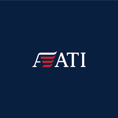 ATI america american branding design flag icon identity illustration insurance logo wing