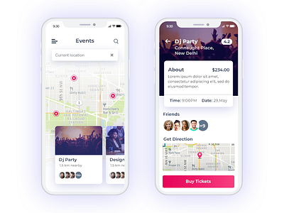 Event Hyperlocal Application event hyperlocal app party app uiux uiux designer