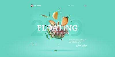 Floating Garlics app design concept digital floating food food app garlics green inspiration interaction interface landing template trend uidesign web design website