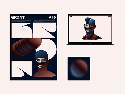 GRDNT ® KRON amadine brand and identity design illustration