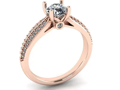 Female Luxury Engagement Ring 3D Model jewel jewelery jewellery jewelry jewelry design jewelry designer jewels matrix rhino3d rhinoceros