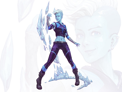 Doctober 11: Dr. Caitlin Snow art character comics dc digital painting doctor illustration killer frost