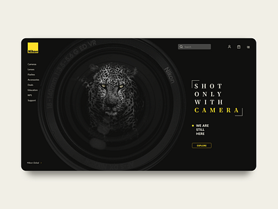 Nikon Concept Landing Page app app design camera app design nikon product design ui ui ux uidesign ux web design webdesign website