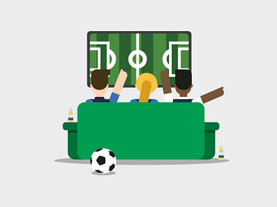 WORLD CUP art characters colors design drawing flat football illustration illustration art illustrator living room tv vector worldcup