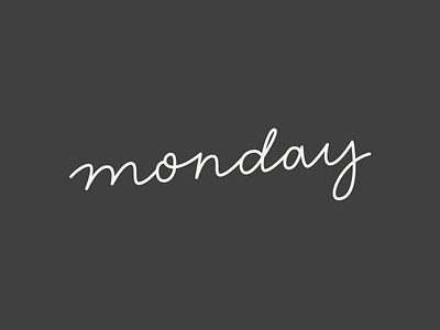 Monday calligraphy design hand drawn hand lettering handlettering illustration letter lettering monday monday mood monday motivation type typography vector