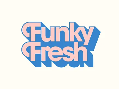 Funky Fresh avantgarde branding illustration lettering logo retro typography vintage wine
