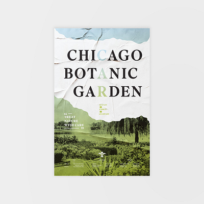 Chicago Botanic Garden Poster design graphic design logo student project typography