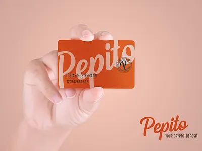 Pepito branding cryptocurrency logo script font service design