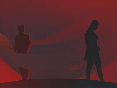 Stop art artwork breakup couple design flat gradient love