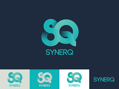 SynerQ - Logo design blue brand brand identity branding clean gradient identidad identity letters logo logotipo logotype marca modern logo q sq synergy vector