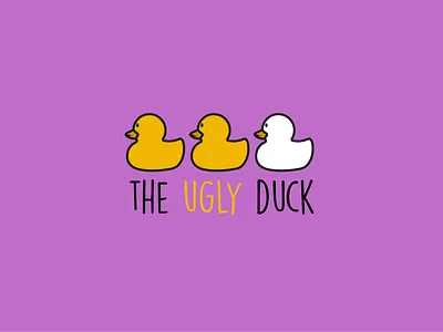 The Ugly Duck Logo bath logo duck duck logo duckling inktober logodesign logodesigner misfit rubber duckie ugly duckling