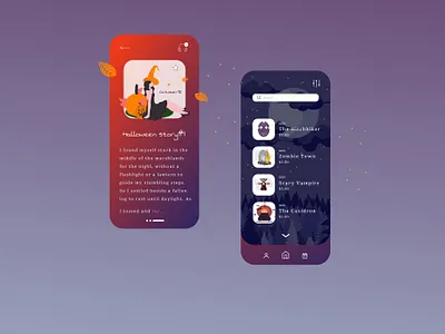 Halloween stories for kids app autumn design halloween icon illustration scary vector web