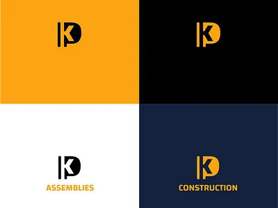 KP LOGO black building concept construction logo design inicials logo logo design logodesign logotype yellow