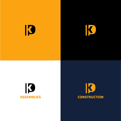 KP LOGO black building concept construction logo design inicials logo logo design logodesign logotype yellow