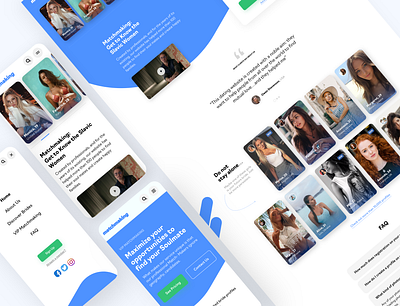 Dating Website Homepage bride agency daily ui dating matching matchmaking menu mobile design tinder user interface ux ui ux design web design