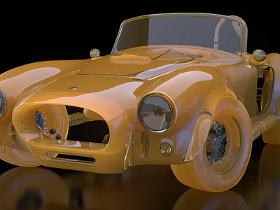 Cobra 427sc glass 3d cinema4d glass glassy motion redshift redshift3d