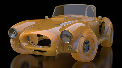 Cobra 427sc glass 3d cinema4d glass glassy motion redshift redshift3d