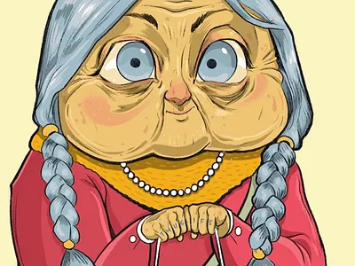 O.G. Granny character character design characters drawing grandma illustration illustrator procreate san francisco sketch thuglife
