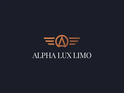 Alpha Lux Limo alpha lux limo chauffeur driver limo service logo design motorista taxi uber