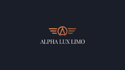 Alpha Lux Limo alpha lux limo chauffeur driver limo service logo design motorista taxi uber