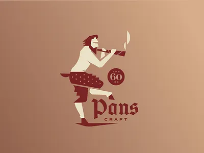 pan craft cannabis craft design icon logo smoke weed