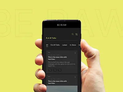 BE R.A.W android android app app ios mobile ui ux uxui