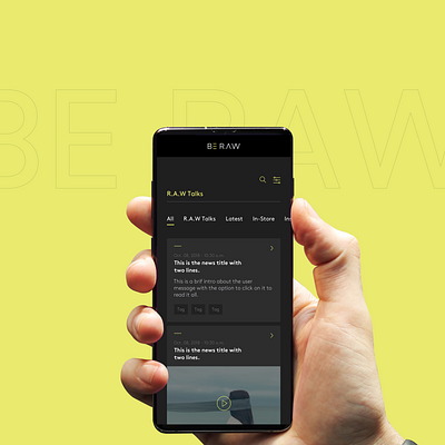 BE R.A.W android android app app ios mobile ui ux uxui