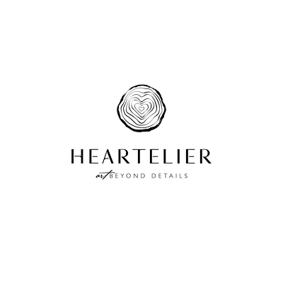 Heartelier Logo brand brand identity branding crafting customtype design logo logo design premium rebranding typography wooden