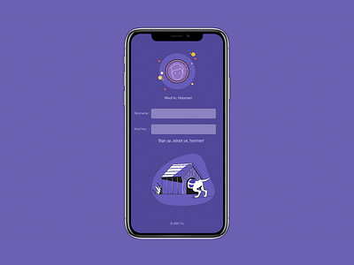 Pet Adoption App Sign In Screen adoption app illustration login pets sign in ui