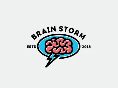 Brain Storm Logo branding concept design digital illustration logo marketing oklahoma rebrand tulsa vector