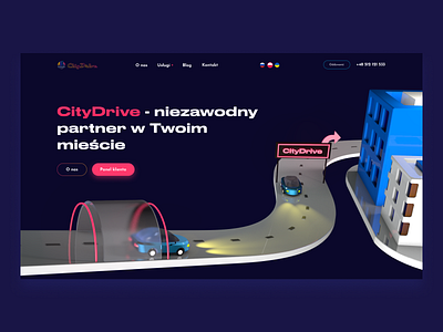 City drive adobeillustrator adobephotoshop branding cinema 4d figma illustration interface design ui ux web design website