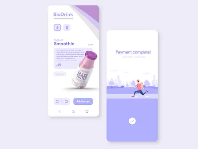 Healthy drink shop app app concept design drink health mockup smoothie ui vegan