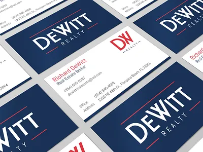 Dewitt Realty Business Cards branding business card business card design realtor realty
