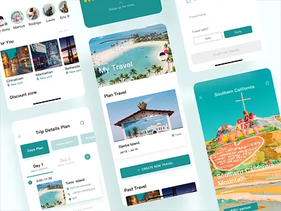 Travel plan 04 application clean design mobile travel app trip ui ux vacation visit weekend