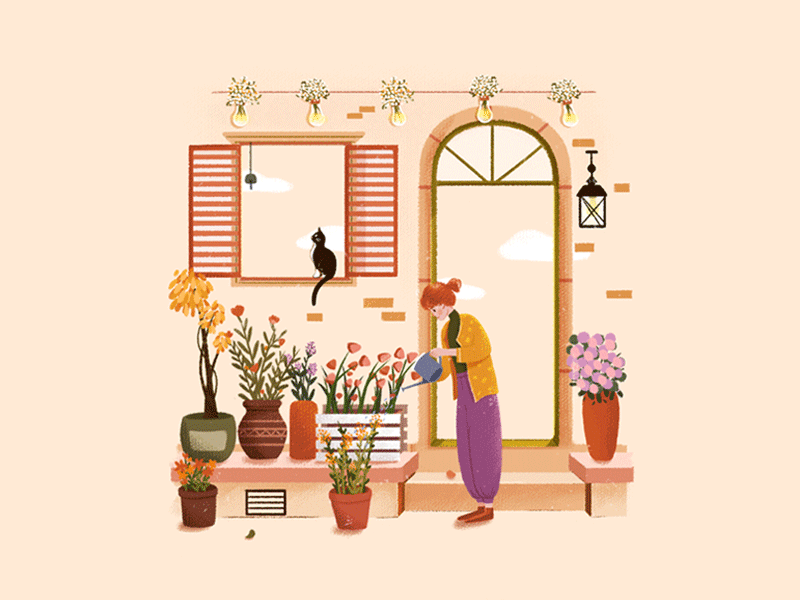 幸福小事 autumn illustration sky