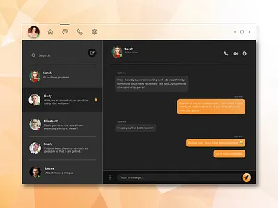 Daily UI | 013 | Direct Message 013 dailyui dailyuichallenge dark mode design direct message halloween theme ui ux visual design