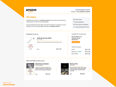 Daily Ui #017 - Email Receipt adobexd amazon daily ui dailyui design emai graphic design minimal ui ux web