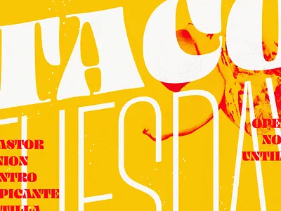 Taco Tuesday taco taco tuesday typeface typography