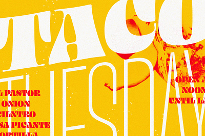 Taco Tuesday taco taco tuesday typeface typography